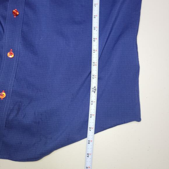 Twillory Performance Shirt Mens Size 16 Button Up Trim Fit Long Sleeve Blue Read - Picture 14 of 14
